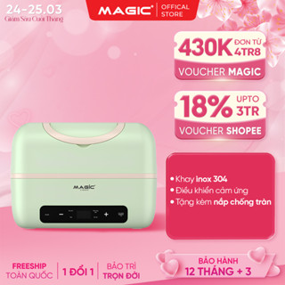 Hộp Cơm Cắm Điện Magic A-003, Hâm Nóng Thức Ăn, Chín Thức Ăn, 2 Ngăn Inox 304, Làm Nóng Nhanh 250W
