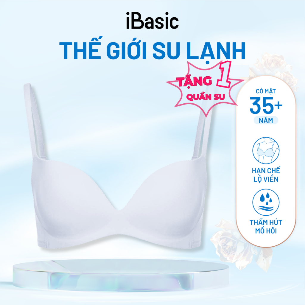 Áo ngực su mút vừa iBasic không đường may lazercut BRAW033