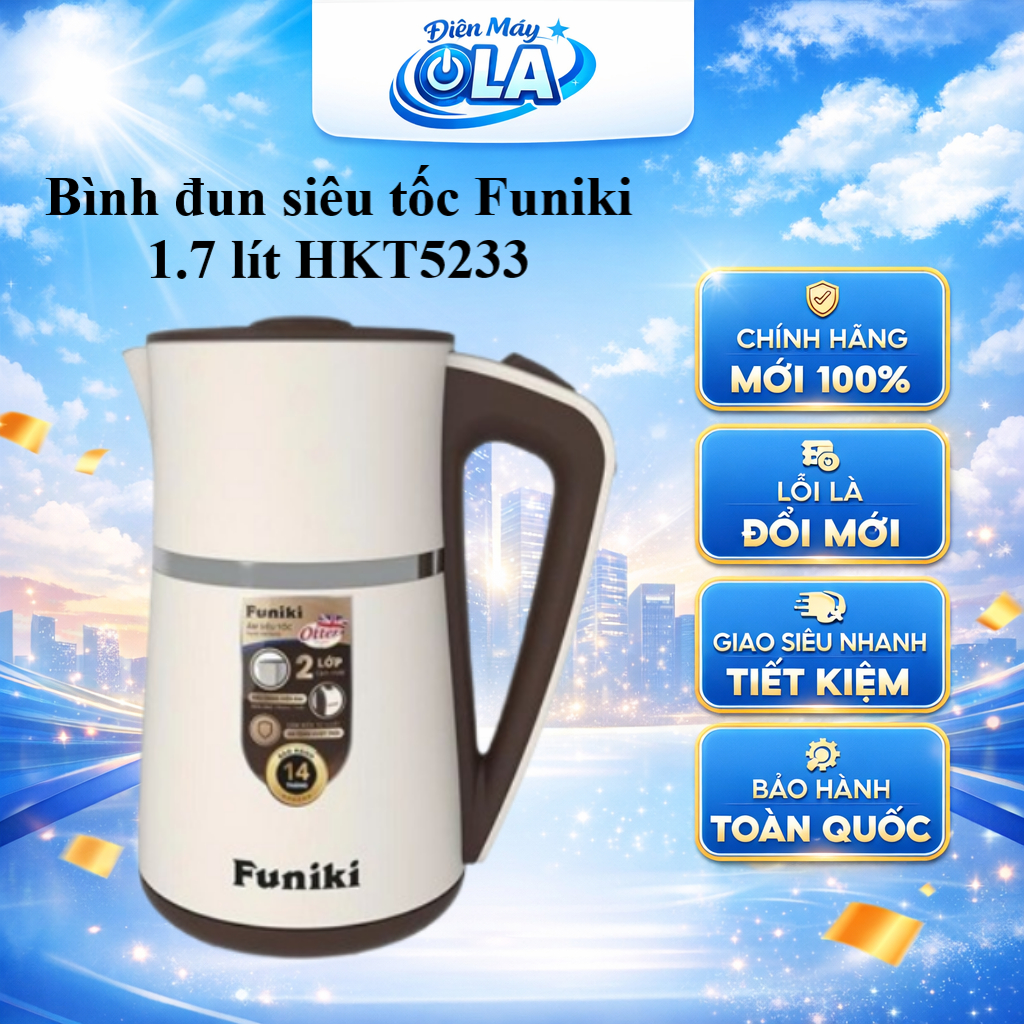 HKT5233 - Bình đun siêu tốc Funiki 1.7 lít HKT5233 - GIAO TOÀN QUỐC