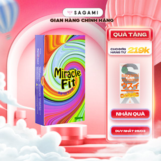 Bao cao su Sagami Miracle Size 51mm Thiết kế 3D Ôm khít