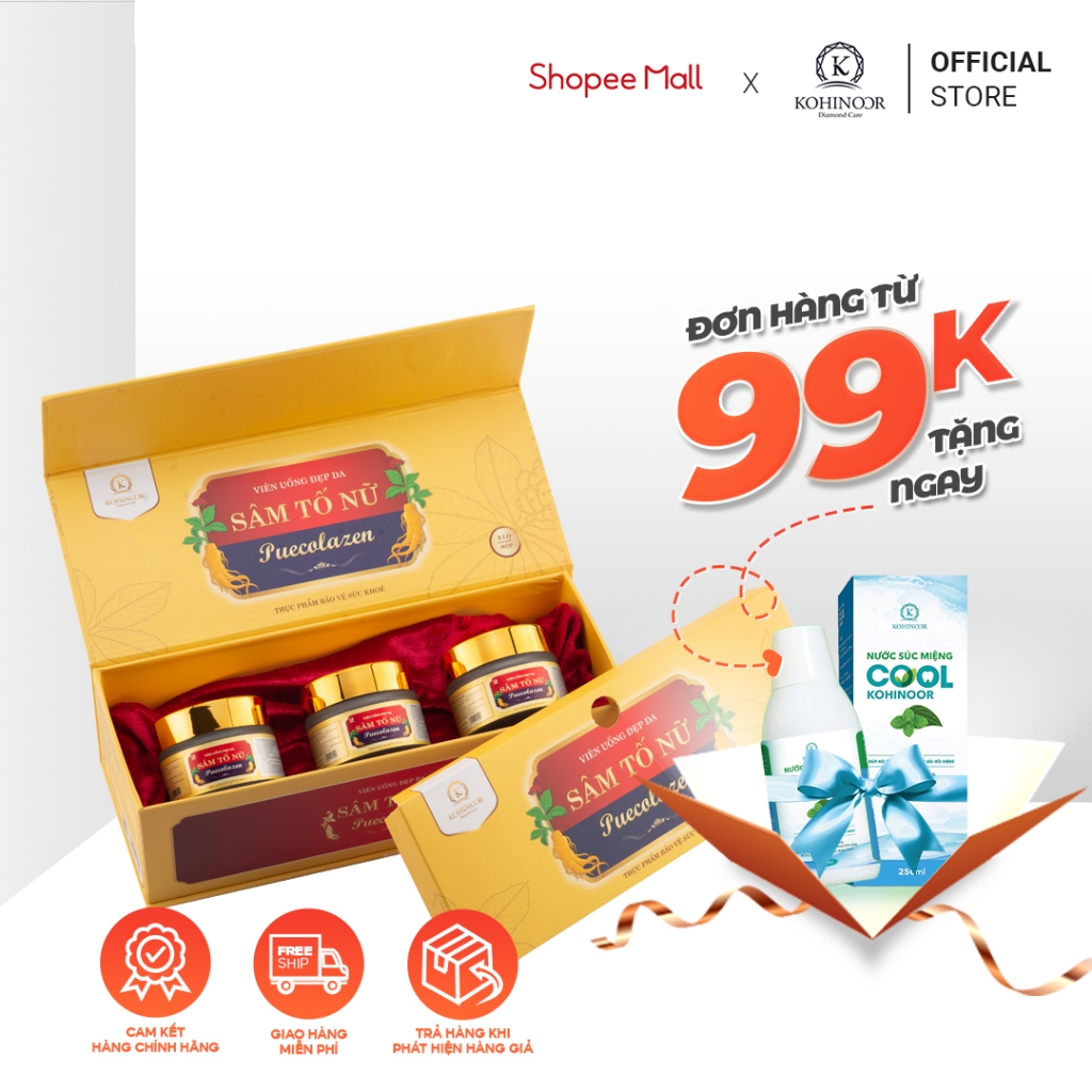 Sâm Tố Nữ Puecolazen Kohinoor 45 viên