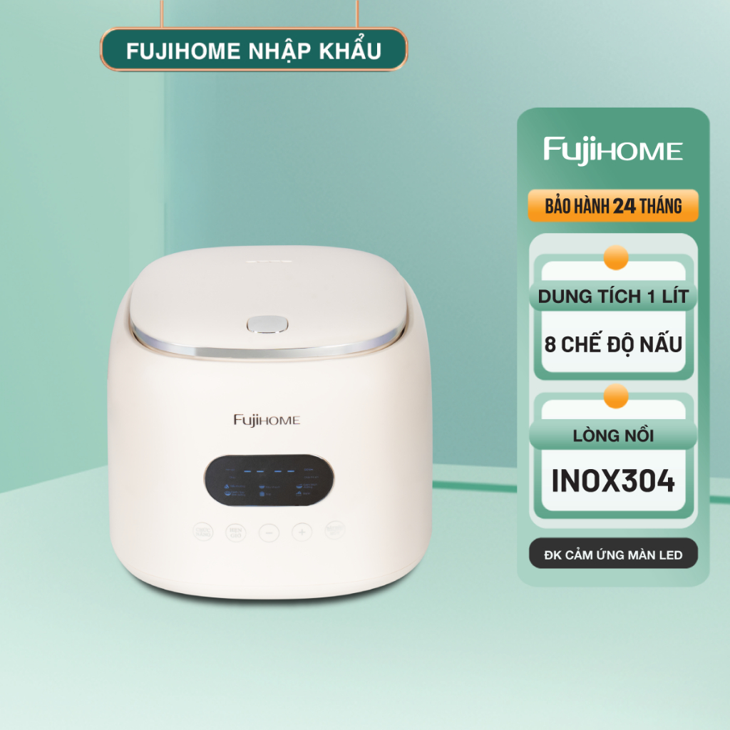 Nồi cơm điện đa năng Fujihome RC10ALS - Dung tích 1 Lít, có chức năng nấu cơm giảm đường