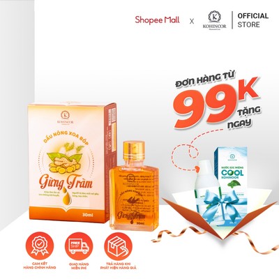 Dầu nóng xoa bóp gừng tràm Kohinoor 30ml
