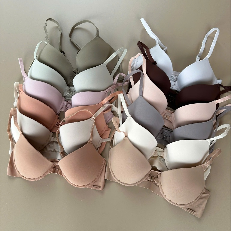 Aó ngực cài trước có gọng mút 1cm push chân ngực Dan. skin dư xịn