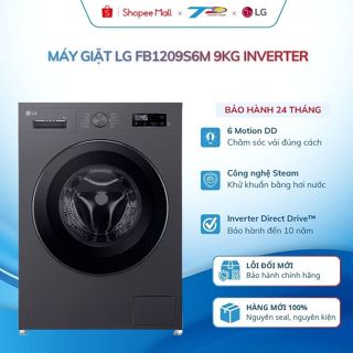 Máy giặt LG FB1209S6M 9kg màu đen cửa trước Inverter|Lđặt nội thành HN và quanh LB