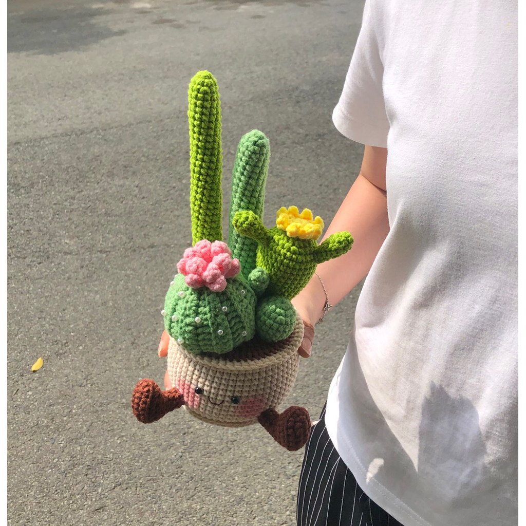 Chậu xương rồng Jellycat (len)