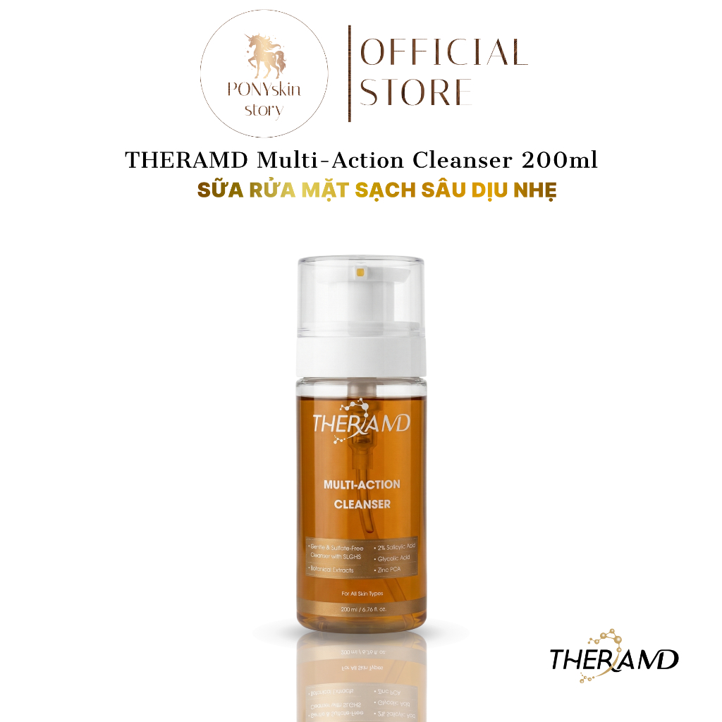Theramd Multi-Action Cleanser 200ml- Sữa Rửa Mặt sạch sâu dịu nhẹ 200ml