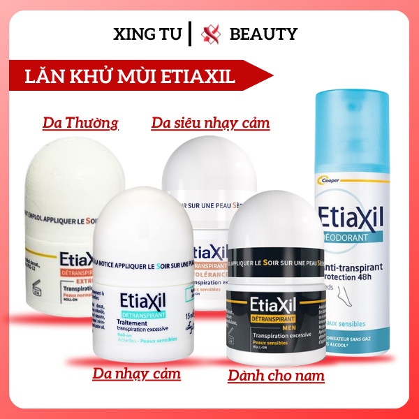 Lăn Khử Mùi Etiaxil Lăn Nách Etiaxil Ngăn Mùi Hiệu Quả Dưỡng Trắng Giảm Thâm Giảm Mồ Hôi Chuyên Sâu 