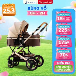 Xe đẩy nôi 2 chiều cho bé Chilux V1.6 - 9 tính năng tiện dụng cho mẹ và bé - có thể gấp gọn