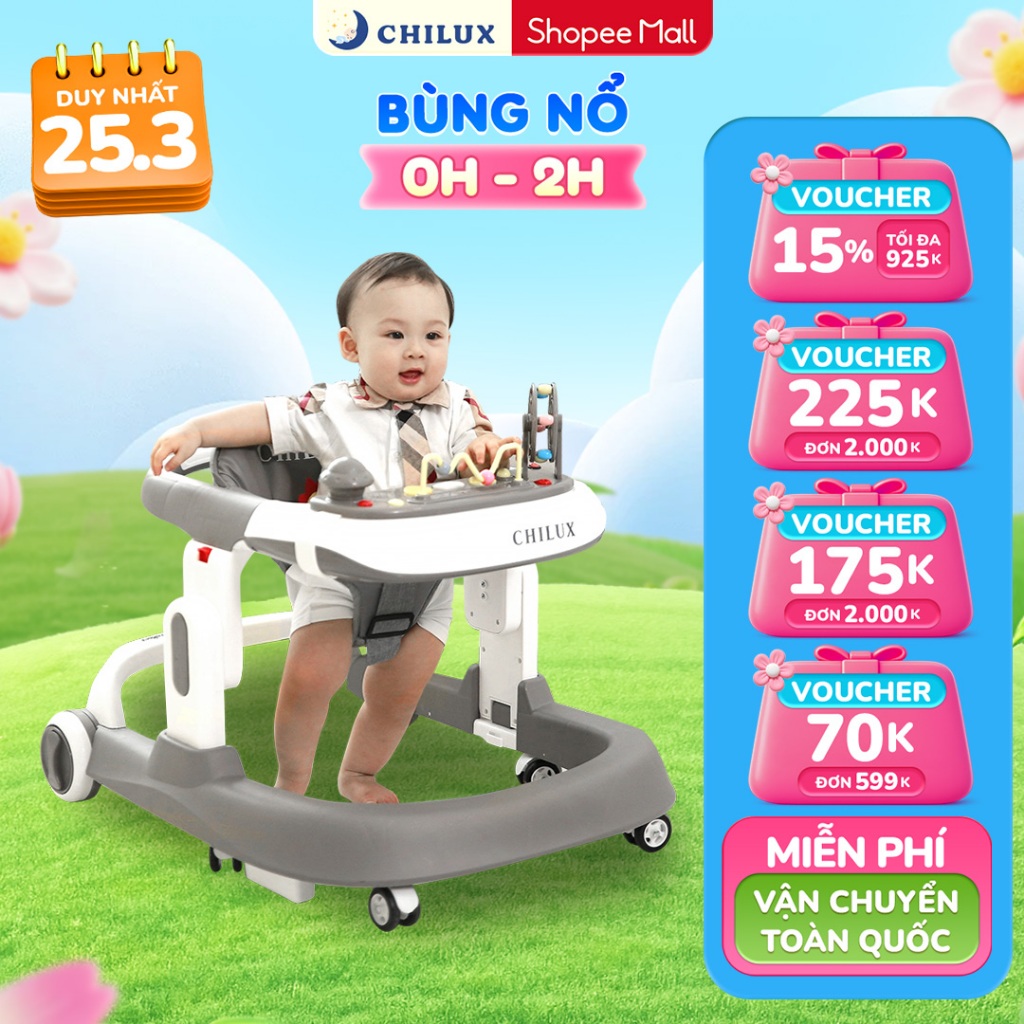 Xe tập đi cho bé chữ U Chilux Walk-S, đa năng, tạo cho bé hướng cố định khi di chuyển