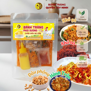 2 Bịch Bánh tráng Dẻo Tôm cuộn Bơ béo ngậy- Bánh tráng Phơi Sương Quyên Tây Ninh