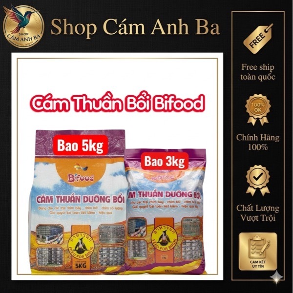 Cám Bifood Thuần Dưỡng Bổi Nuôi Avi Số Lượng Lớn Bao 5kg Bao 3kg