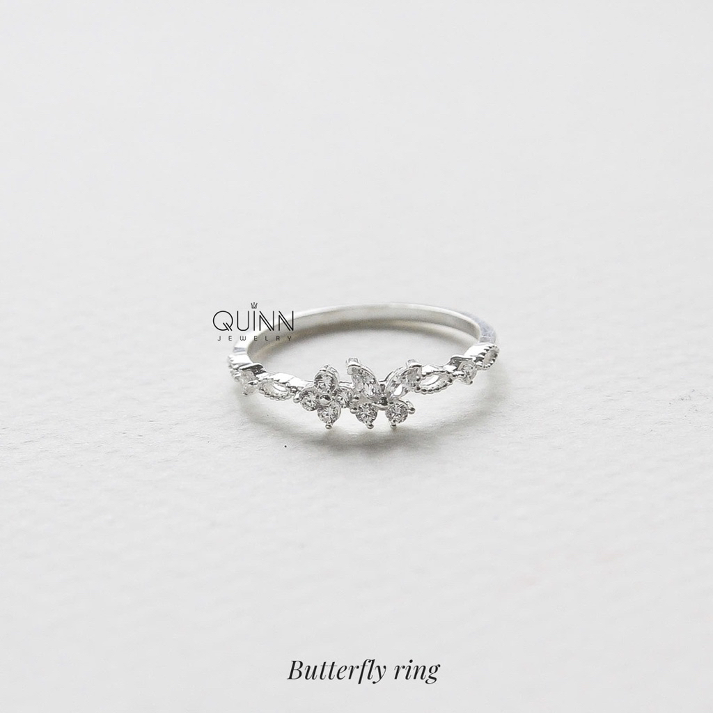 Nhẫn Butterfly, nhẫn hồ điệp đính đá bạc 925 Quinn Jewelry
