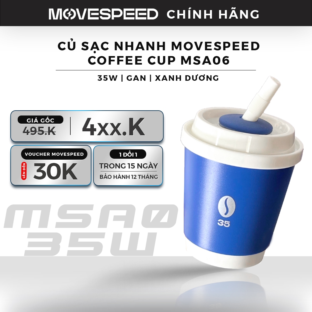 Củ sạc nhanh Movespeed Coffee Cup MSA06 | 35W | GaN