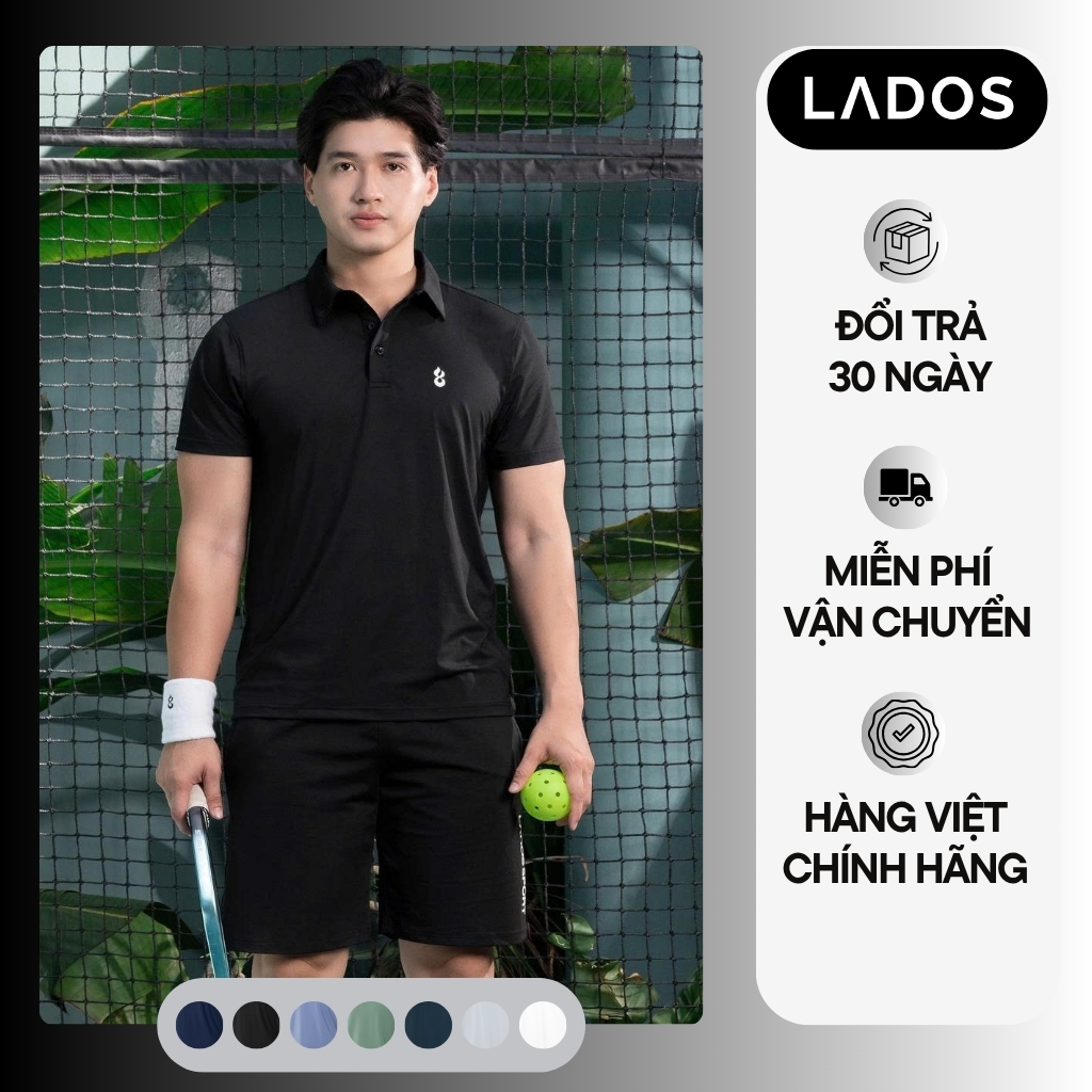 Áo thun polo nam thể thao LADOS-9250 có cổ bẻ, vải thun lạnh, phông rộng