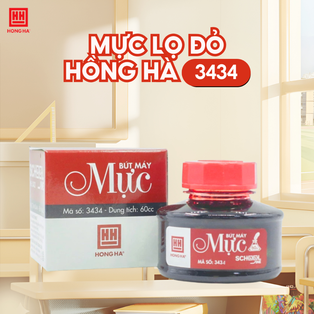 Mực lọ đỏ Hồng Hà 60 cc (3434)