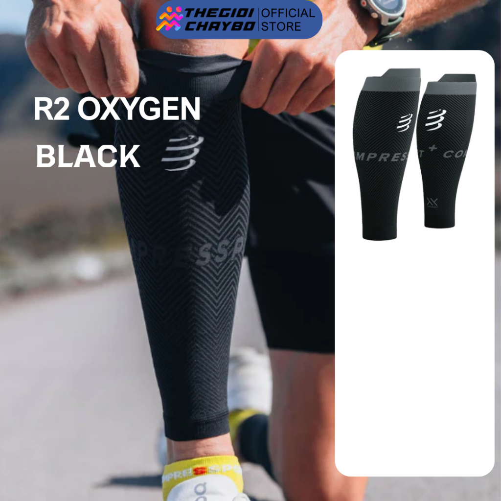 Compressport R2 Oxygen - Bó Bắp Chân Chạy Bộ