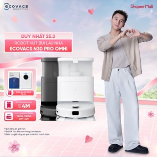 Robot hút bụi lau nhà Ecovacs Deebot N30 Pro Omni 2025 - Lực hút siêu mạnh 10.000Pa - Trạm sạc OMNI