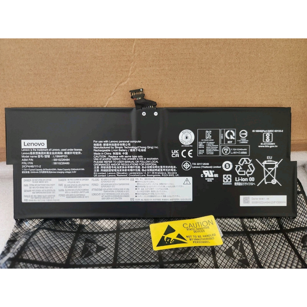 Pin Laptop Lenovo ThinkPad X12 Detachable Gen 1 L19C4PG3 L19D4PG3 L19M4PG3 L19C4PG4 L19M4PG4