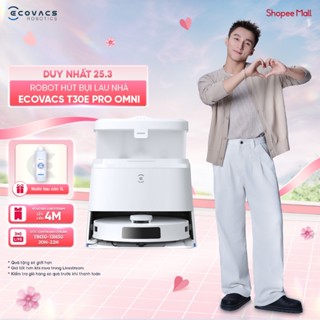 Robot hút bụi lau nhà Ecovacs Deebot T30e Pro Omni 11.000Pa - Pin 5200mAh - Tự động giặt giẻ bằng nước nóng