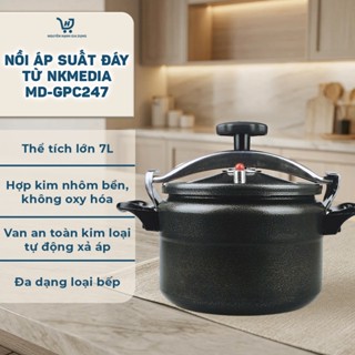 Nồi Áp suất Đáy Từ NKMedia MD-GPC247 - Dùng Cho Mọi Loại Bếp - Thể Tích 7L