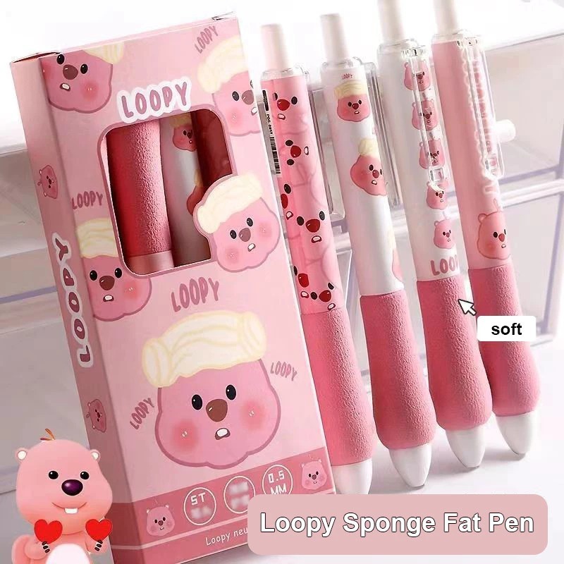 🧚🏻‍♀️Ganten🧚🏻‍♀️bút bi LOPPY Đệm Tay mực nước màu đen bút bi thần tượng HỘP GIẤY