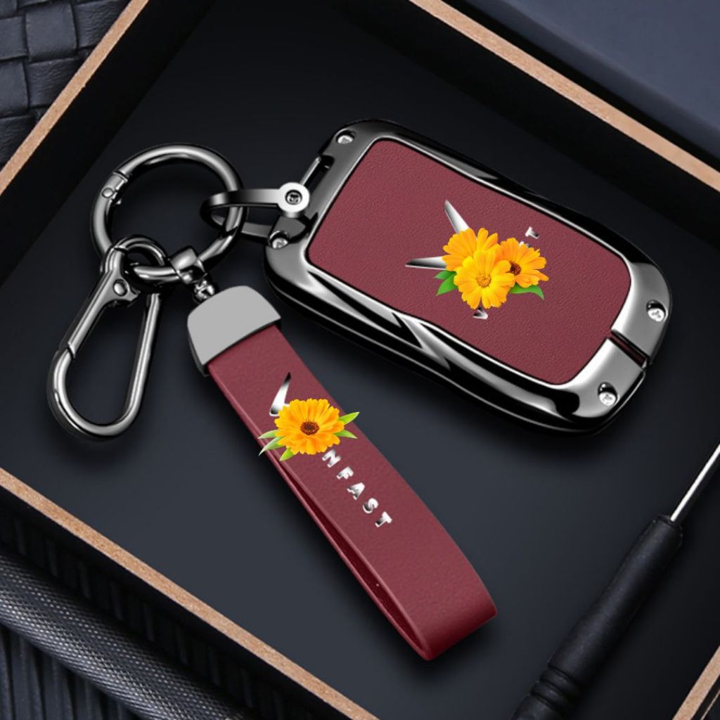 Vỏ Bảo Vệ Chìa Khóa Smartkey Hợp Kim Cao Cấp Áp Dụng Cho VF6 VF7 VF8 VF9 (2024-2026) VF8, Vf9 đời 2022-2023, VF e34