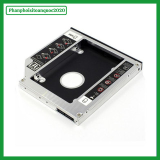 Caddy Bay FB SATA III 9.5mm/12.7mm – Giá Đỡ Gắn Thêm Ổ Cứng SSD HDD Cho Laptop Thay Ổ DVD nhôm nguyên khối