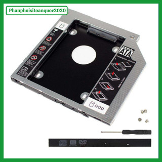 Caddy Bay FB SATA III 9.5mm/12.7mm – Giá Đỡ Gắn Thêm Ổ Cứng SSD HDD Cho Laptop Thay Ổ DVD nhôm nguyên khối