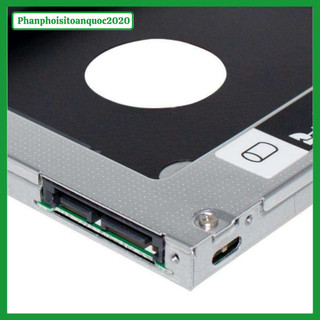 Caddy Bay FB SATA III 9.5mm/12.7mm – Giá Đỡ Gắn Thêm Ổ Cứng SSD HDD Cho Laptop Thay Ổ DVD nhôm nguyên khối