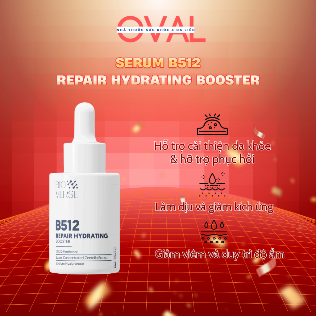 Tinh Chất B512 Phục Hồi Da Cấp Ẩm Bioverse B512 Repair Hydrating Booster 30ml