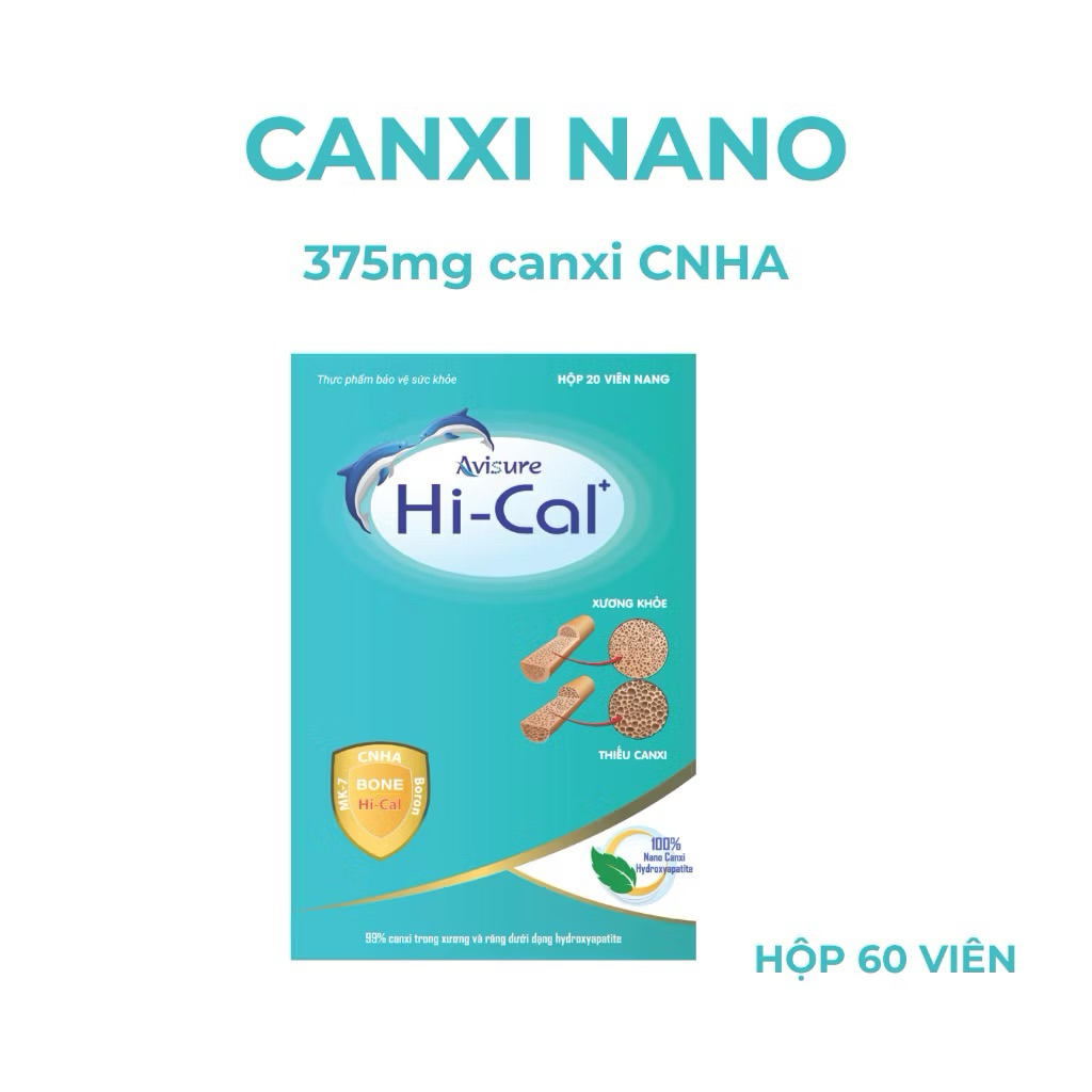 Avisure Hical Calcium D3K2 60V cho bà bầu và cho con bú