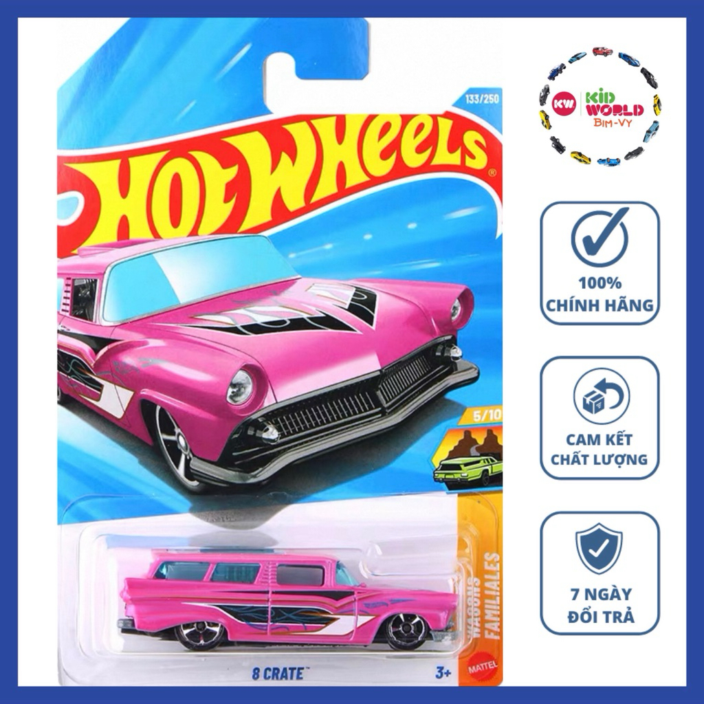 Xe mô hình Hot Wheels basic 8 Crate JJJ86.
