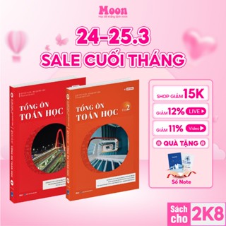 Sách tổng ôn toán học lớp 12 tập 1 & 2 ,luyện thi thpt quốc gia môn toán -  moonbook