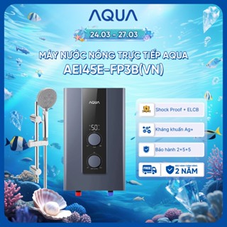 Máy nước nóng trực tiếp Aqua AEI45E-FP3B(VN) - Chống giật chủ động Shock Proof - Freeship toàn quốc - Bảo hành 2 năm