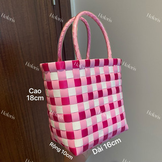 Giỏ nhựa đan xinh (ẢNH THẬT 100%)