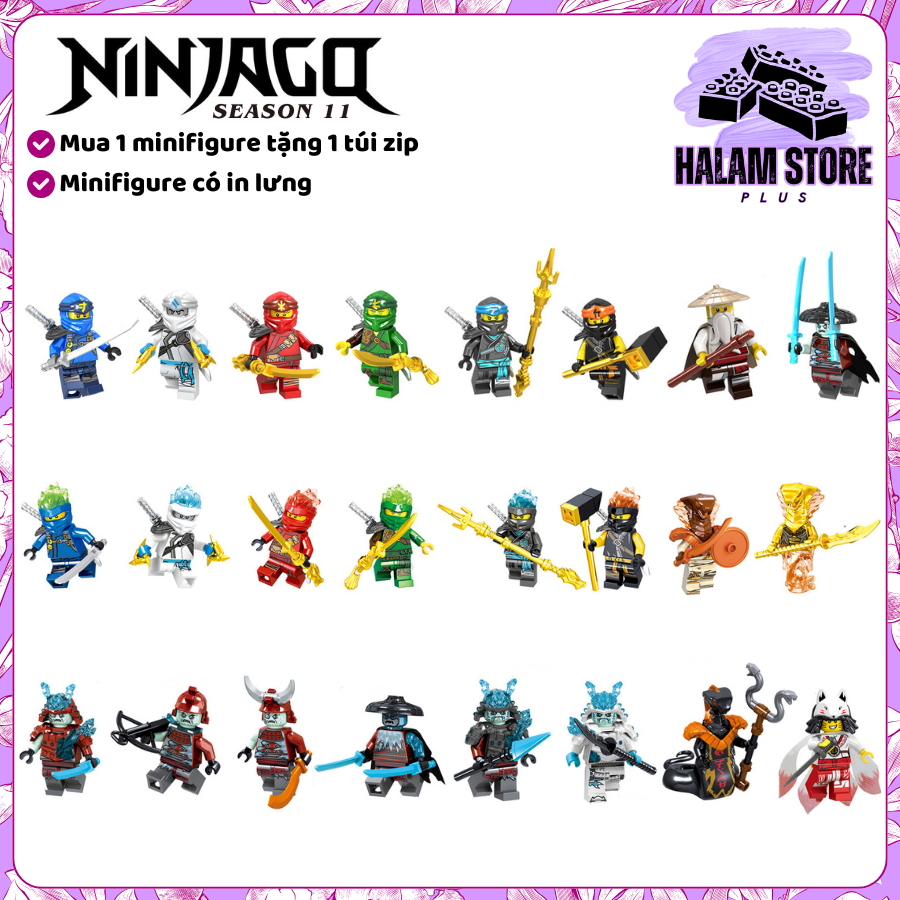 [BẢN ĐẸP] Đồ chơi lắp ráp minifigures Ninjago GA107-114 - Mô hình nhân vật ninja season 11