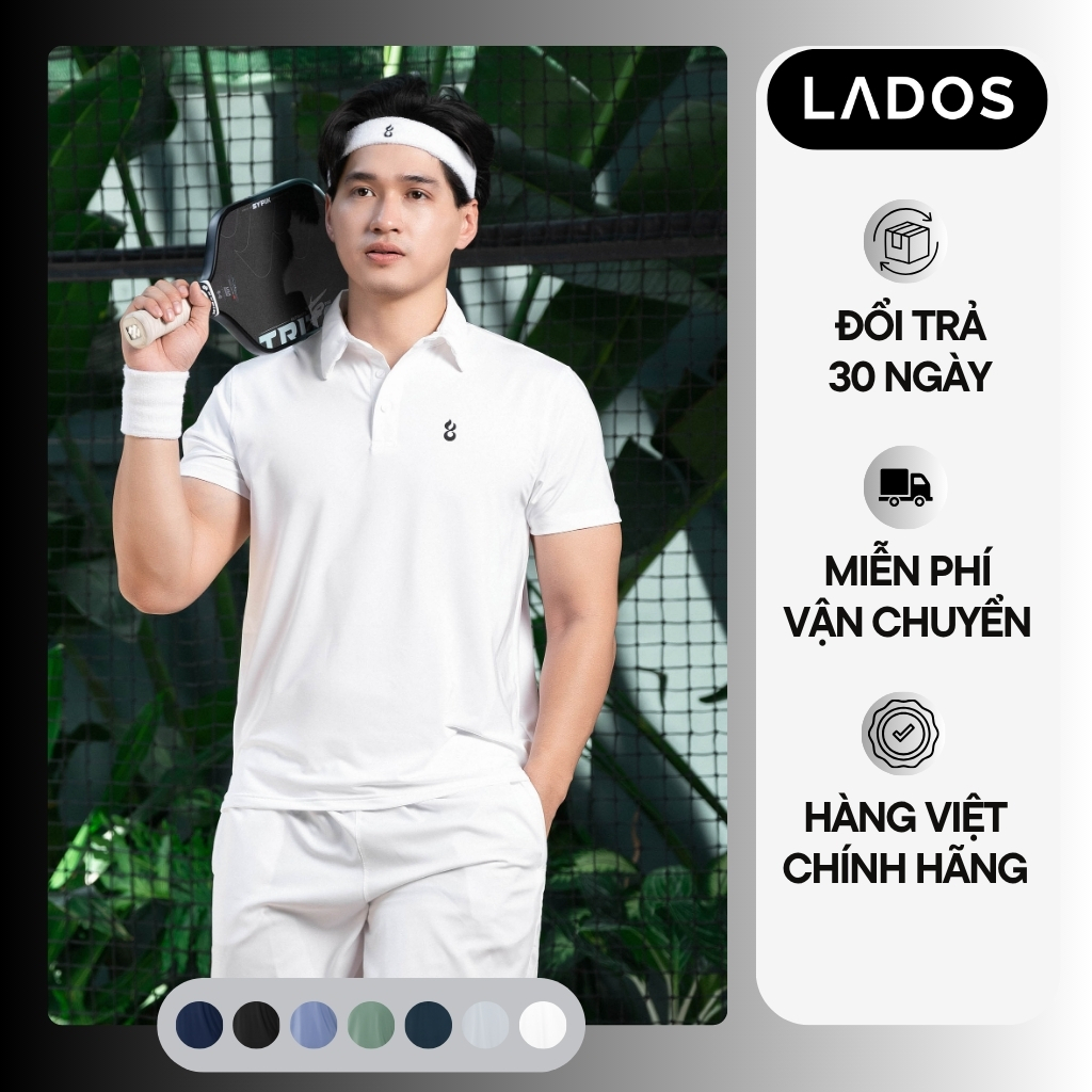 Áo Thun Polo Nam LADOS-19250 Polo Active Thể Thao Thun Poly Co Giãn 4 Chiều, Thấm Hút Mồ Hôi, Form T