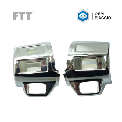 [Mạ Bóng] Vỏ cùm công tắc FTT xe Vespa Primavera/Sprint mã 0595F-049IO-01 và 0594H-049FE-01