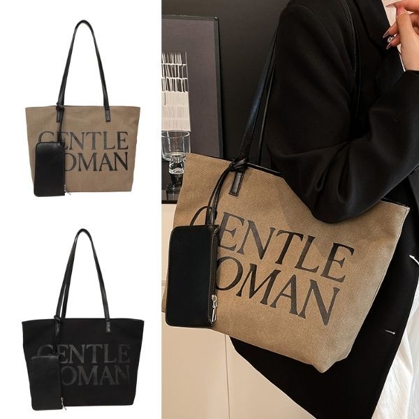 Túi Tote Vải Canvas Thanh Lịch Tiện Dụng Size To Có Khóa Zip Kéo DV03