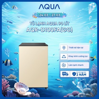 [SẢN PHẨM MỚI 2025] Tủ lạnh Aqua 90 lít AQR-D100FA(GG) - Màu be - Freeship toàn quốc
