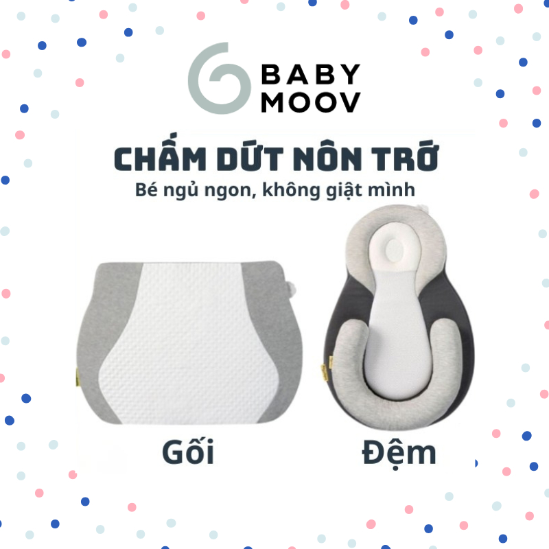 Gối Chống Trào Ngược Cho Bé - Nệm Ngủ Đúng Tư Thế - CHỐNG MÉO ĐẦU