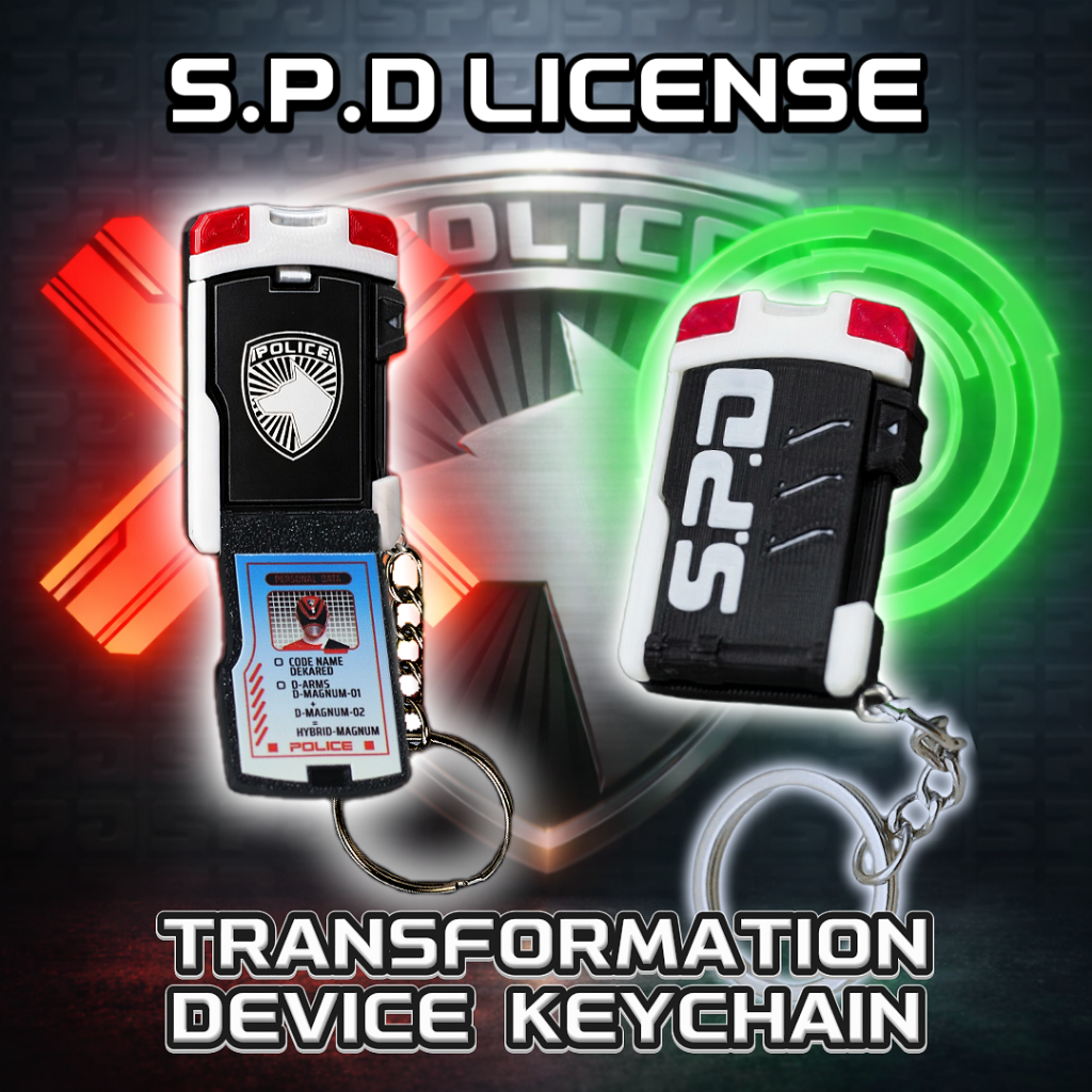 [Dekaranger] Móc Khóa Cơ Chế - Thiết bị biến hình Siêu nhân Dekaranger - SPD License | Móc khóa in3D