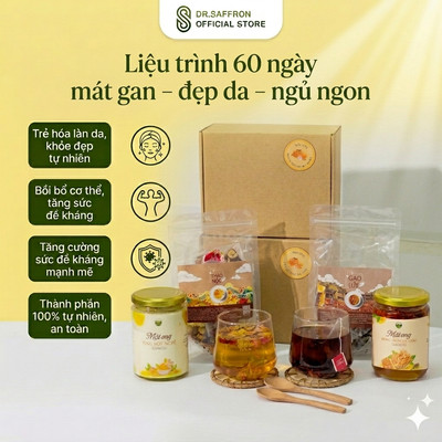Mật Ong Tinh Bột Nghệ + Mật ong Đông trùng hạ thảo hũ 450gr thương hiệu Mộc Hương Sơn