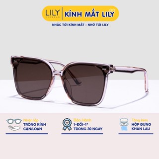 Kính mát nữ vuông LILYEYEWEAR mắt to chống tia UV400 phụ kiện thời trang A140