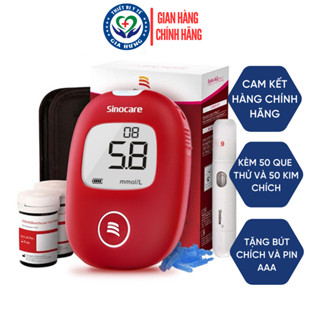 Máy Đo Đường Huyết Sinocare Safe AQ Smart + Tặng kèm 50 Que thử Và 50 Kim chích