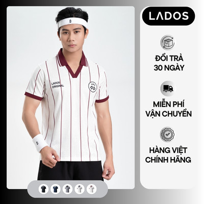 Áo Thun Thể Thao Nam LADOS-9239 Chất Thun Lưới Mè Thông Hơi Cao Cấp, Cổ V Phối Màu Đẹp, Form Regular Thoải Mái Vận Động