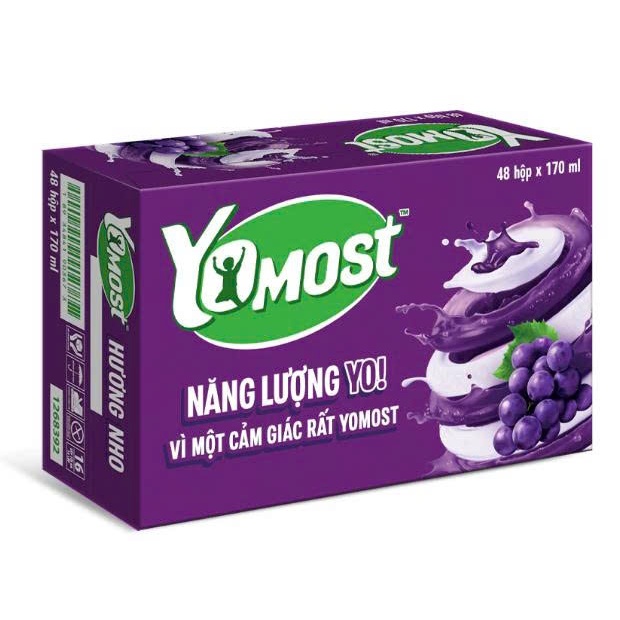 Thùng sữa Yomost Nho 48 hộp x170ml
