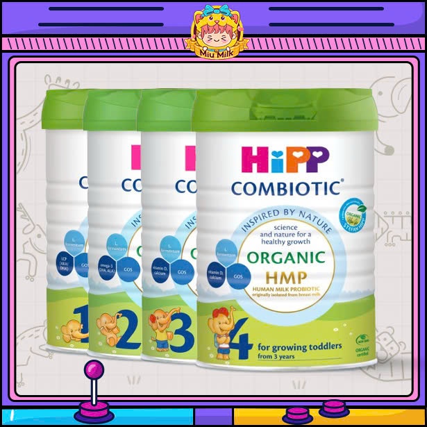 MIUMILK Sữa HiPP 1-2-3-4 Organic Combiotic 800G - Sữa Bò