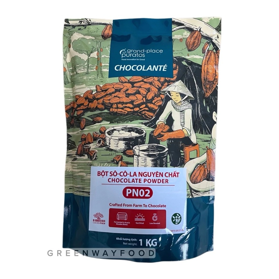 Bột Sô cô la PURATOS chocolate nguyên chất không đường túi 1kg